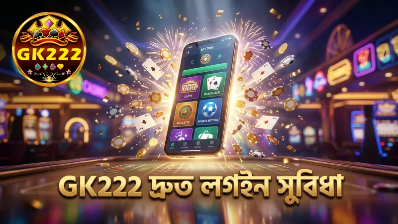 মোবাইলে দ্রুত লগইন ও ডিপোজিট সিস্টেম GK222 এর সুবিধা