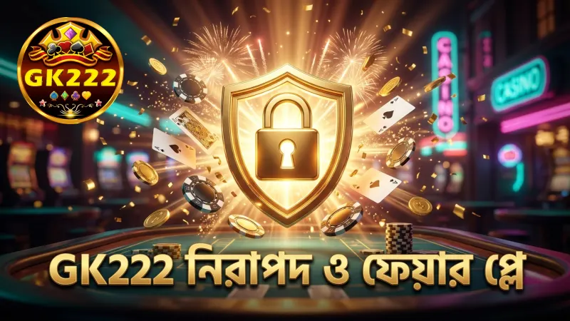 GK222-এর ফেয়ার প্লে ও নিরাপত্তা ব্যবস্থা নিশ্চিত করে নিরাপদ খেলা।